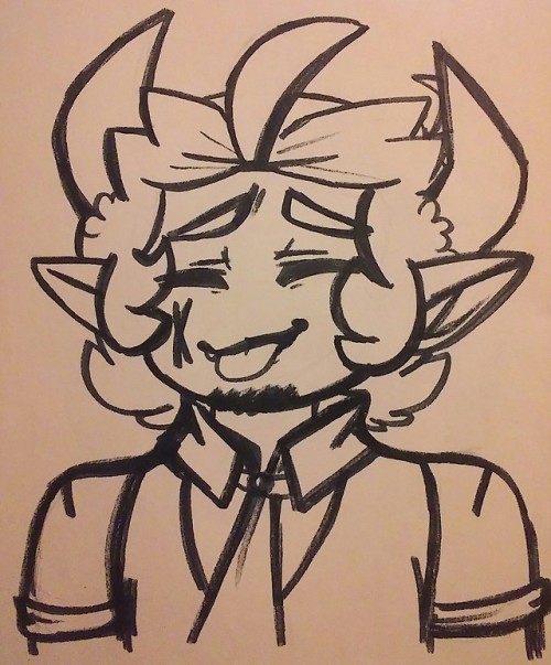 Doodles Of William The Demon. See? He Can Be Cute When He Wants To Fucker Also LOVES His Sweets.