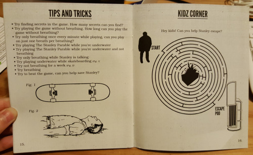 petridishee: The Stanley Parable IndieBox (3 / 3) Here’s the last half of the instruction manu