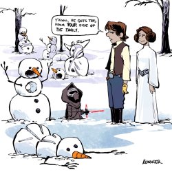 weaintaboutshit:  tastefullyoffensive:  A Mashup of Calvin and Hobbes and Star Wars: The Force Awakens by Brian kesinger  Holy shit I would read these