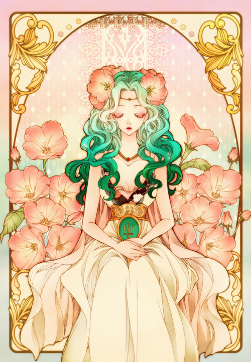 floraone:  So… these are just plain BEAUTY. I’m a huge Mucha fan, and Art Nouveau is the prettiest thing there is EVER, and these just make me wanna cry right on. Daaaaaamn. Art by the OUTSTANDING sizh 