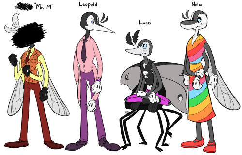 rattyarts:Have some lanky bugs!In order we got Leo’s dad [REDACTED] Mesquite, the piss ma