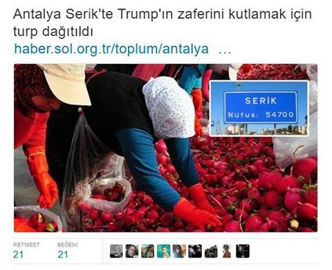 Antalya Serik'te Trump'ın...