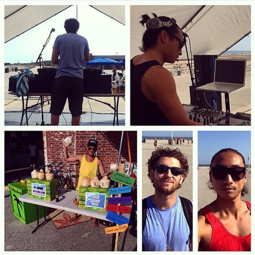 Droppin vibes earlier today on Rockaway beach w/ @kimbabyboo. It was hot out there and my dudes @ByT