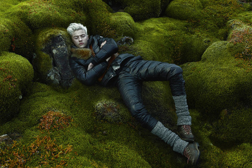 Lucky Blue Smith for Moncler by Annie Leibovitz.