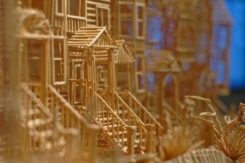 gaksdesigns:100,000 toothpicks + 35 years = ‘Rolling through the Bay’ by Scott Weaver.