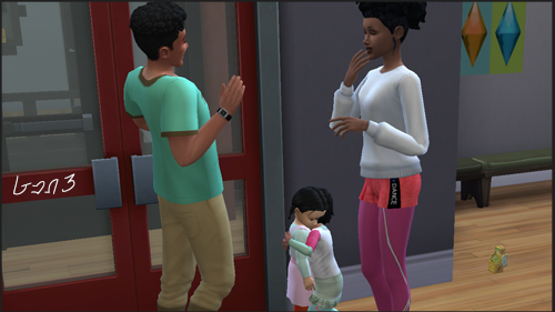 Billie is a goofball, so wonder what they're talking about here. Also, Saleena is giving Naomi a hug.