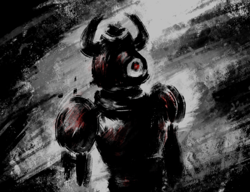 More speedpainting! Another robot! I’ve been experimenting with a set of brushes. Check them o
