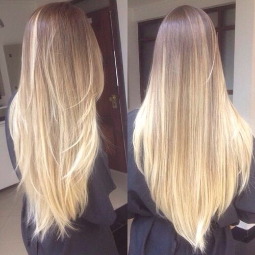 Light blonde ombre hair