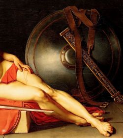 Detail : Wounded Roman Soldier. 1785. Jean Germain Drouais. French. 1763-1788. oil /canvas. Louvre Museum.  