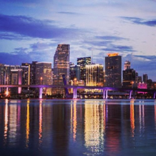 Photo of the Miami skyline #miami #skyline #picoftheday #city #florida #downtown #architecture #land