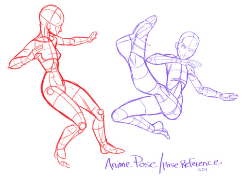 35 Anime Reference Poses for Drawing Editable 3D Model  SetPosecom