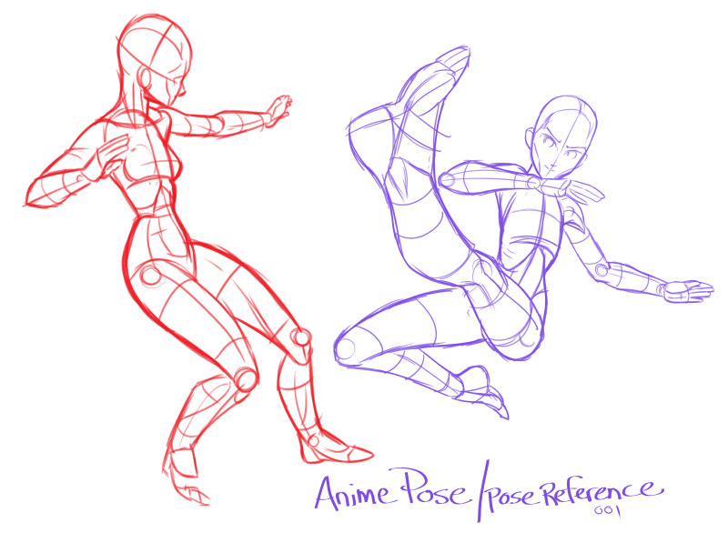 Dynamic Action poses #1 by Inkonix on DeviantArt
