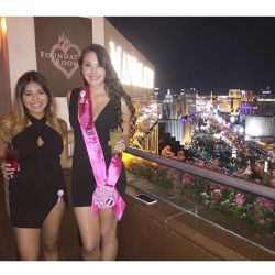 meanwhileinvegas:  Last night in Vegas we going hard tonight, rooftop lounge 💍💋👰🏽🍸 by mlove1290 http://ift.tt/1gD1JIv 