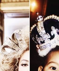 beyoncelicious:  Queen &amp; Princess. 