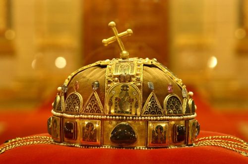 The Holy Crown of Hungary also known as Crown of St.Stephen, used in coronations since the 12th cent