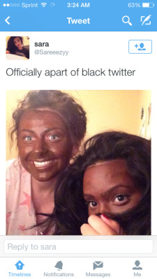 saturnineaqua:  mysoulhasgrowndeep-liketherivers:  thechanelmuse:  A 19-year-old girl has deleted her Twitter account after she tweeted a photo in blackface stating she’s now “apart” of “Black Twitter”and users started posting personal information