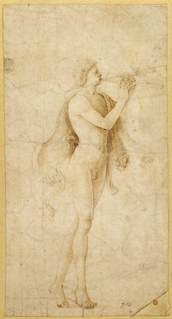 acrosscenturiesandgenerations:  ▪A Satyr Playing an Aulos. Artist/Maker: Bernardo