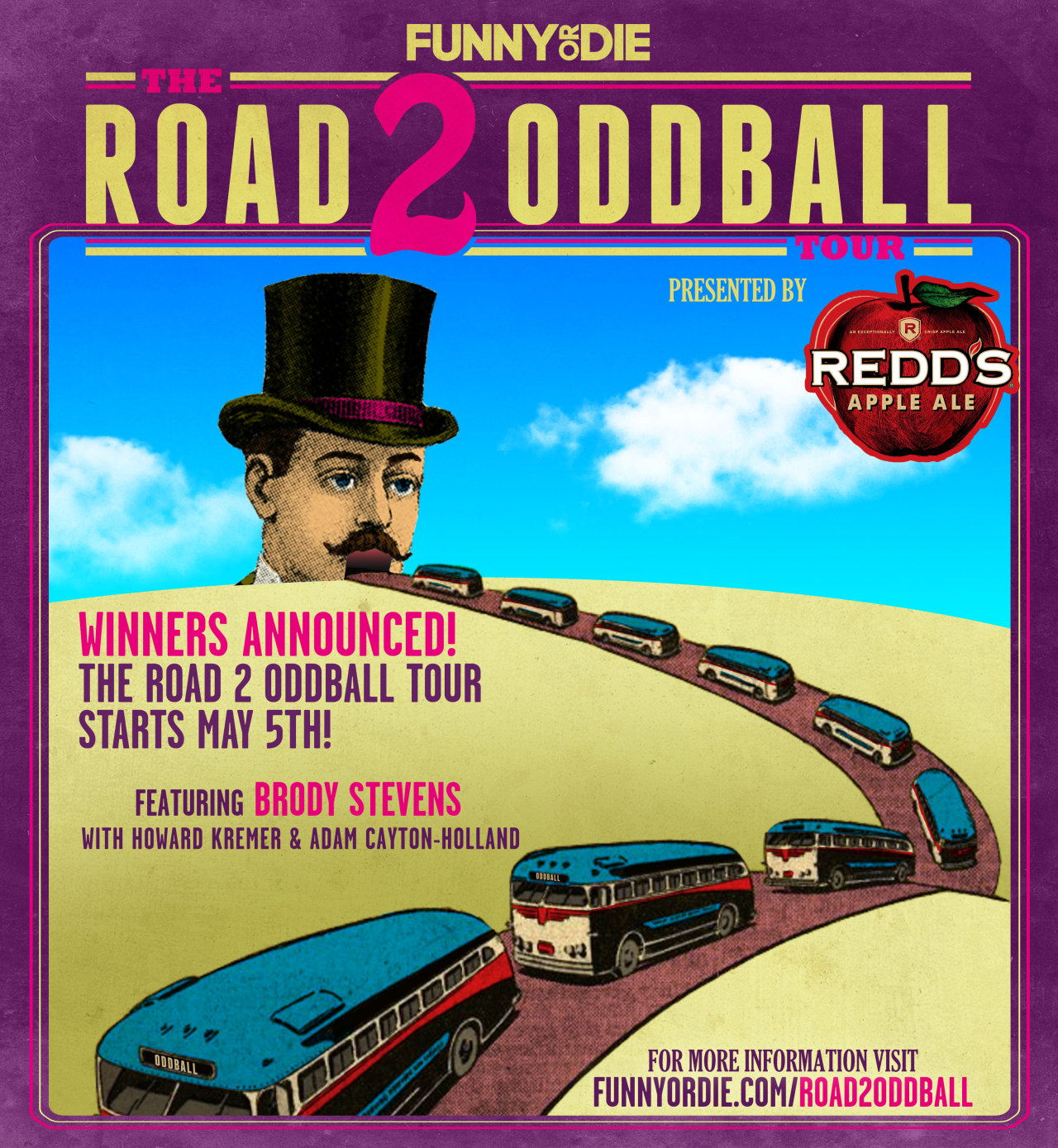 The Road 2 Oddball Standup Challenge Winners Announced!
The winners of Funny Or Die’s Road 2 Oddball Standup Challenge have been announced!
See the 15 winners perform live in a city near you starting Monday, May 5th!
Click here for details.