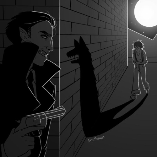 “Shit! The suspect is a werewolf?”Hauntober Day 5: Moonlight