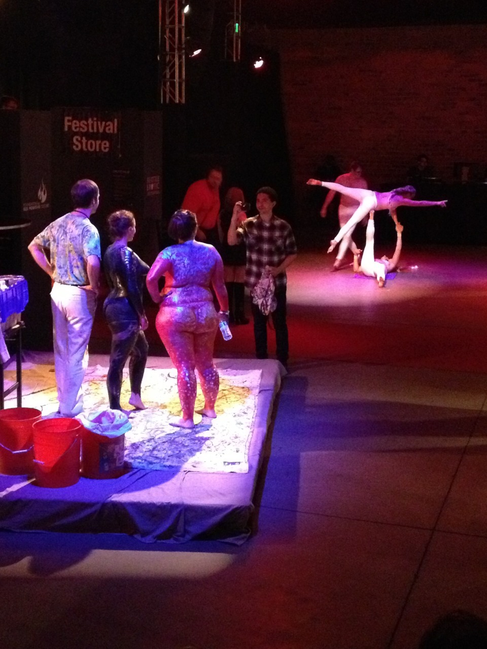 We went to the Seattle Erotic Arts festival tonight. I snuck a couple pics of a few