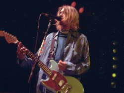 acidic-child:  nirvananews:  New photo of Kurt Cobain live in Slovenia, 1994. [x]  xx 
