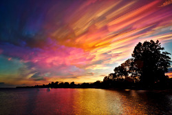 matt-molloy:  134 photos merged into one image. I made this from a sunset timelapse I shot in August of 2012. 