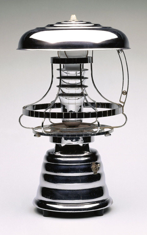 V. Restemeyer, lamp Chrome Blender, 1989. USA. Base of lamp made from recycled base of electric &ldq