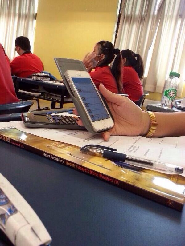  i saw somebody tweet this about how to hide your phone in class anD ITS REALLY PISSING