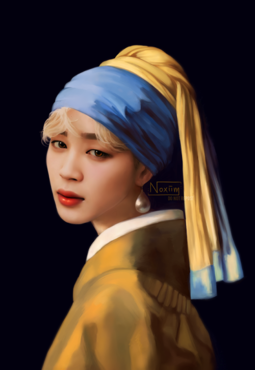 [BTS as Famous Paintings] Jimin - Girl with a Pearl Earring, (Johannes Vermeer, 1665)More than one y