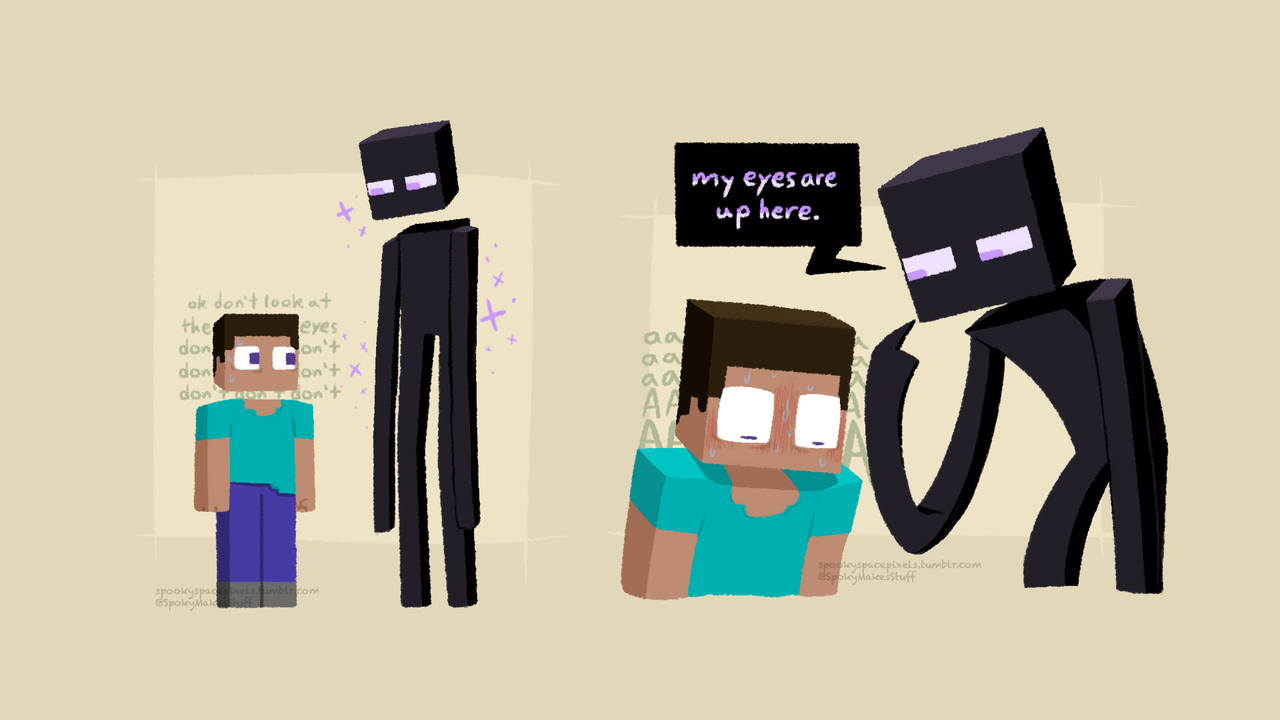 Thought I'd try something a little different for the enderman : r/Minecraft