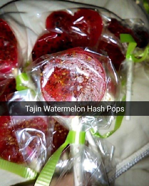Medicated Lollipops from the #KushGirls #KandyShop #tajin #watermelon #sandia #tajinchilipowder #kgc