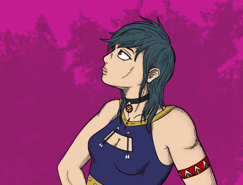 Sketched Out A Human Version Of My OC Thistle Trying To Emulate Hirohiko Araki