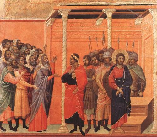 Christ Accused by the Pharisees, Duccio di Buoninsegna, between 1308 and 1311