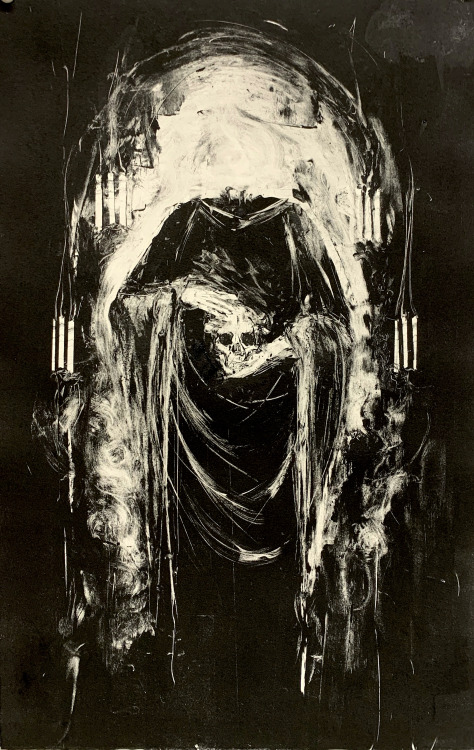 CEPHALOPHORE+OMENS+Dark Field Monotype [Full Bleed Print]Ink on Paper, 15 x 222019~Age