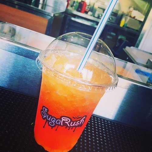 Mango and Orange slushy!! Only at SugaRush Bolton!! #slush #slushy #friday #fridayfeeling #mango #or