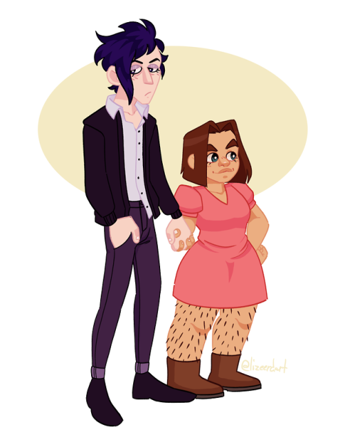 This is completely self indulgent but here is my Stardew farmer, Zee, and her boyfriend, Sebastian. 