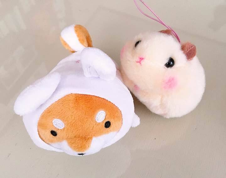 Genuine Amuse Coroham Coron Hamster Plush Collection Ball Chain Mascot Cute 