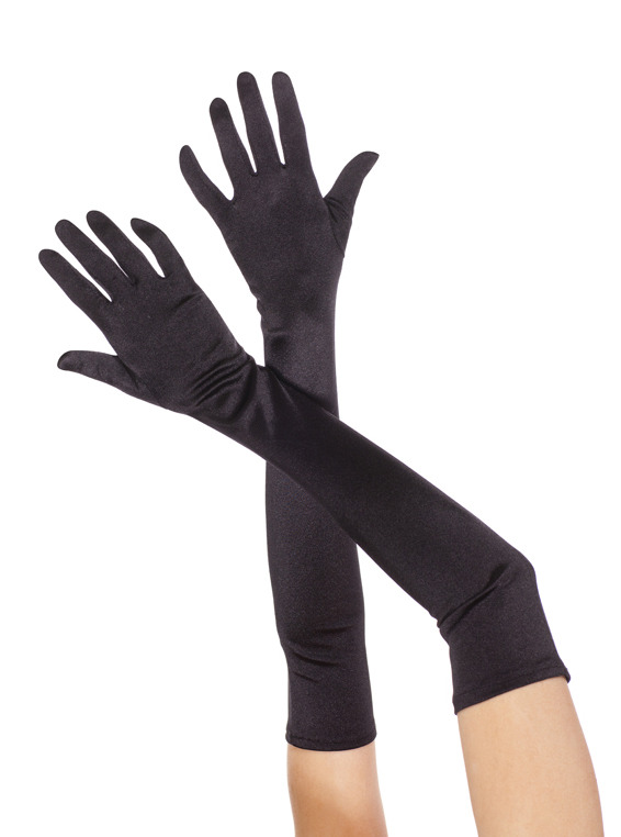 621fashions:Upper Arm-Length Satin GlovesUpper arm-length shiny satin gloves.Material: