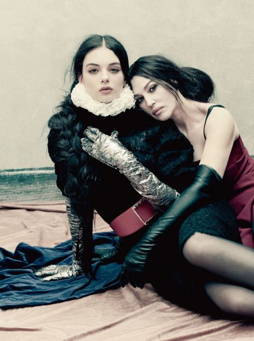 black-is-no-colour:Monica Bellucci and her daughter Deva Cassel, photographed by Paolo Roversi and s