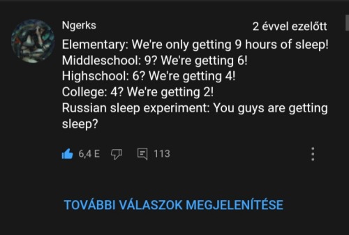 So I Watched The Russian Sleep Experiment Short Film On Youtube And I Lost It At This Comment: