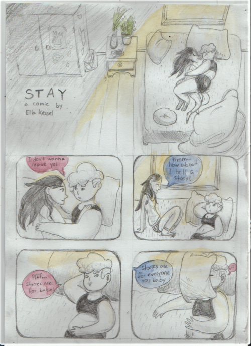 A little comic project I worked on at a workshop this summer. My wacom is acting up atm but I might 