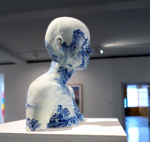 asylum-art:Ah Xian: Busts Imprinted with Chinese Decorative Designs