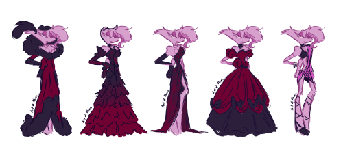 rhues:Some Angel Dust outfit concepts for my friends fanfic ‘It’s A Wonderful Afterlife: Chp 20- Uni