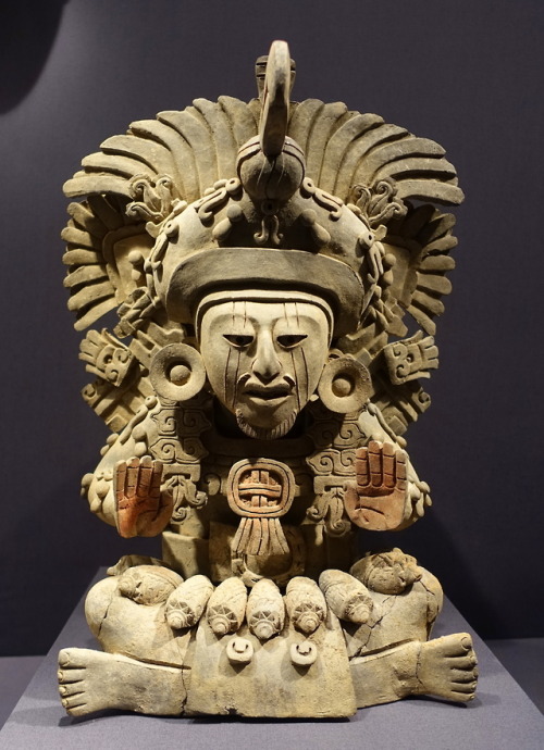 Zapotec urn in the form of a bearded man.  From Oaxaca, Mexico; now in the Princeton University