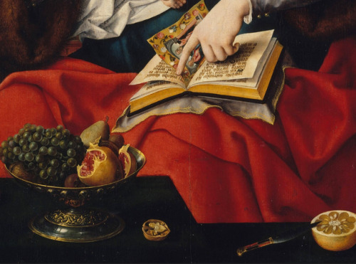 barcarole:Detail from Virgin and Child, Joos van Cleeve, ca. 1525.