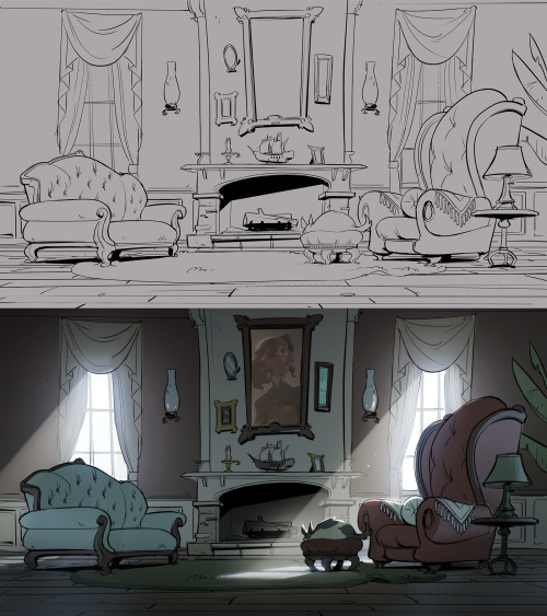 justinoaksford: Doing a comic with fully painted backgrounds got me thinkingwhy the fuck am I painti