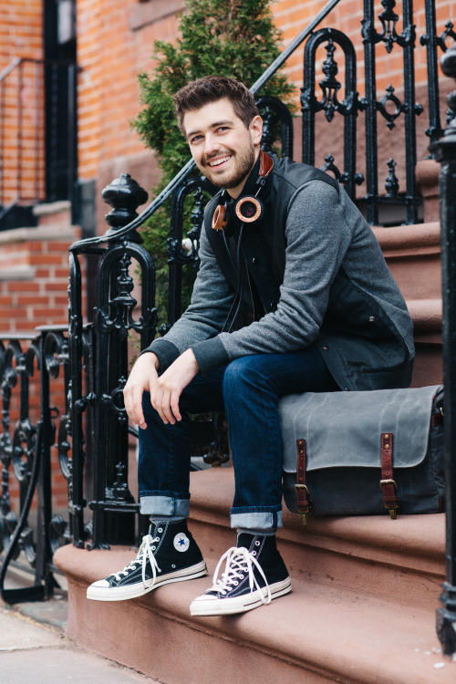 Jonathan Grado’s Brooklyn comes out sometimes and he’ll sit on a stoop. Easy there, tiger.