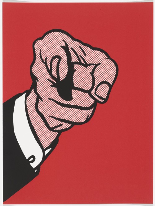 artist-lichtenstein: Finger Pointing from The New York Collection for Stockholm, Roy Lichtenstein, 1