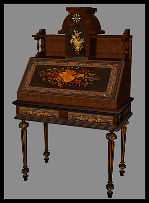 Today I made you a holiday gift! This is the secretary from VitaSims Amber Room (one of my favorite 