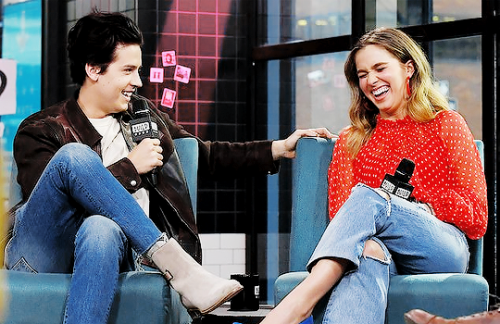 Cole Sprouse and Haley Lu Richardson attend the Build Series to discuss ‘Five Feet Apart’ at Build S